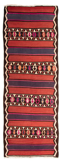 Tapis de couloir Tapis Kelim - Vieux - 380 x 140 cm - multicolore