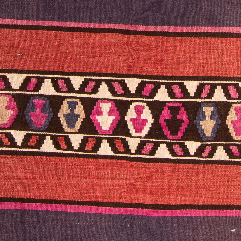 Tapis de couloir Tapis Kelim - Vieux - 380 x 140 cm - multicolore