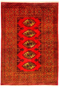Tapis Turkaman - 146 x 103 cm - rouge