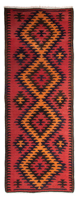 Tapis de couloir Tapis Kelim - Vieux - 395 x 150 cm - multicolore