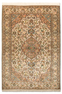 Tapis en soie - Soie du Cachemire - 148 x 93 cm - beige