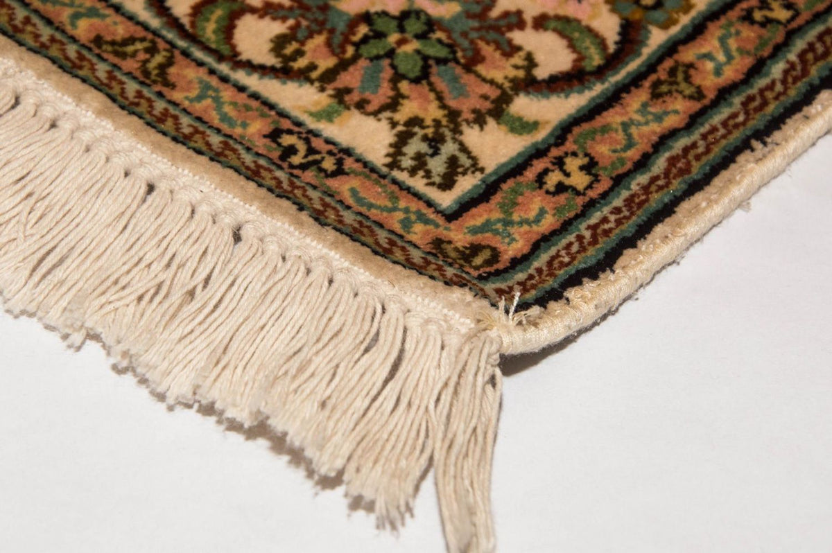 Tapis en soie - Soie du Cachemire - 148 x 93 cm - beige