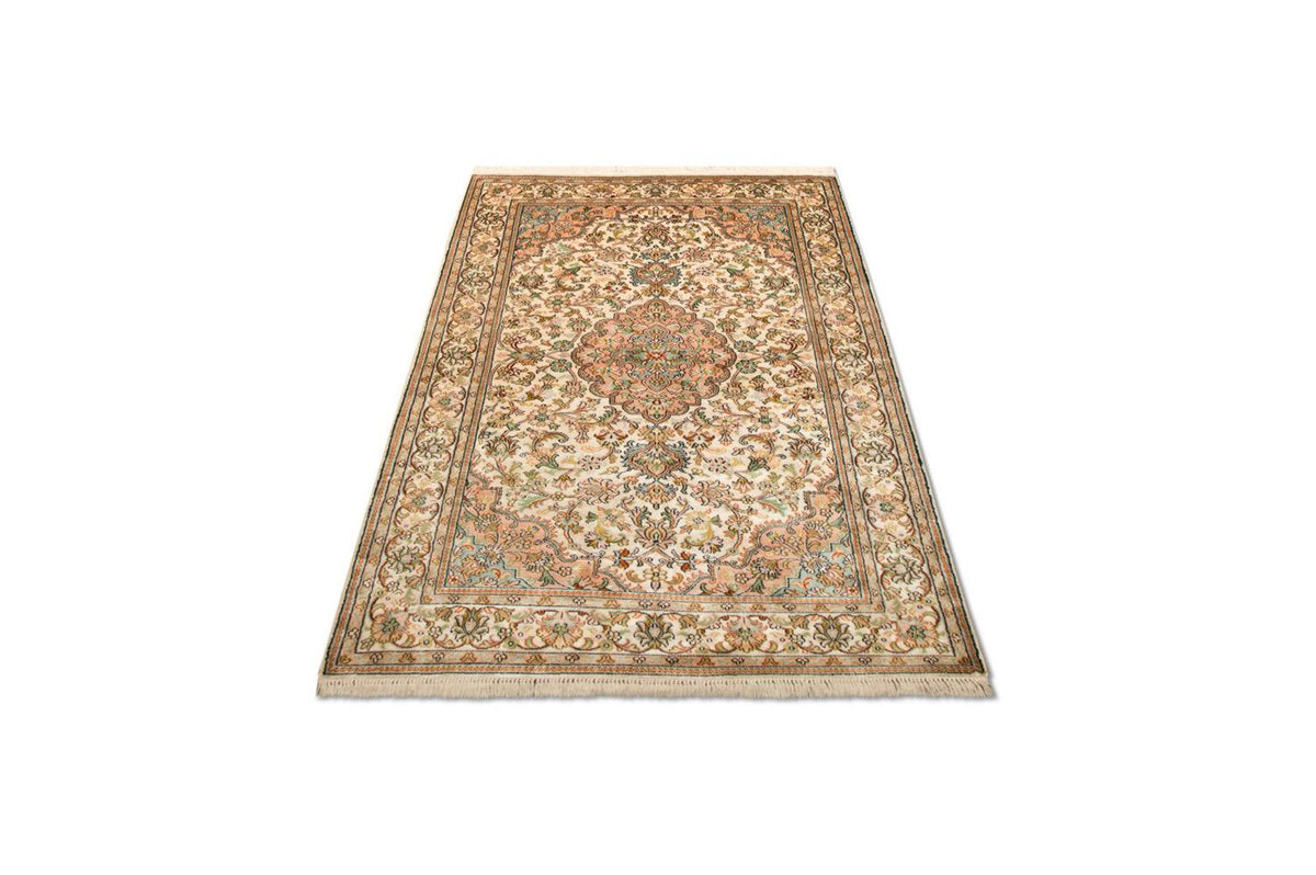 Tapis en soie - Soie du Cachemire - 148 x 93 cm - beige