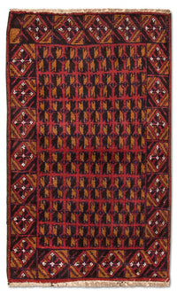 Tapis Belutsch - 129 x 77 cm - rouge