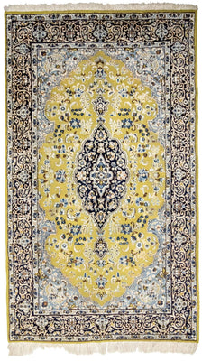 Tapis persan - Nain - Royal - 259 x 151 cm - vert clair