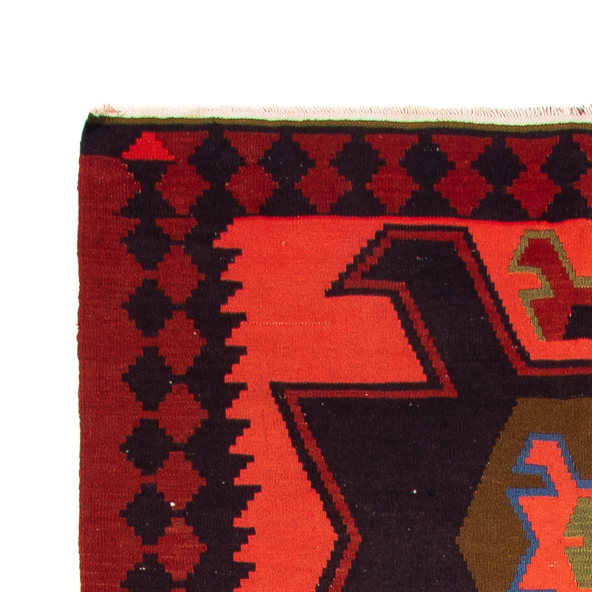 Tapis de couloir Tapis Kelim - Vieux - 335 x 150 cm - multicolore