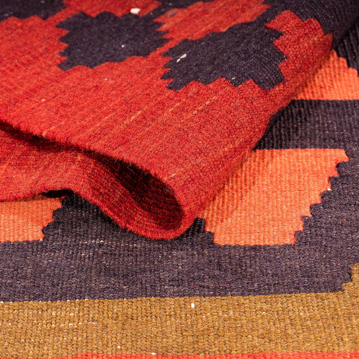 Tapis de couloir Tapis Kelim - Vieux - 335 x 150 cm - multicolore