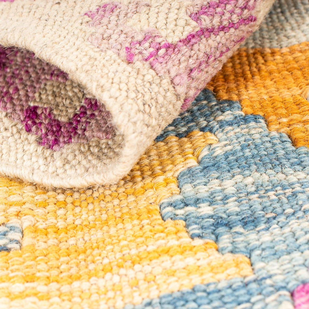 Tapis Kelim - Splash - 203 x 148 cm - multicolore