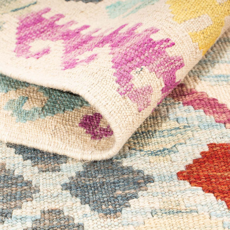 Tapis Kelim - Splash - 204 x 154 cm - multicolore