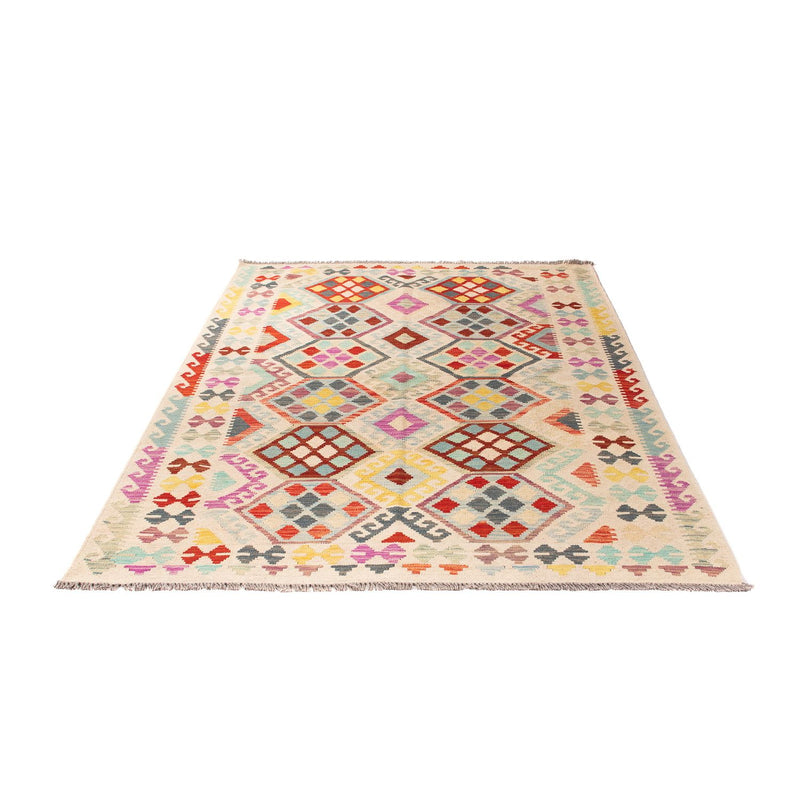 Tapis Kelim - Splash - 204 x 154 cm - multicolore
