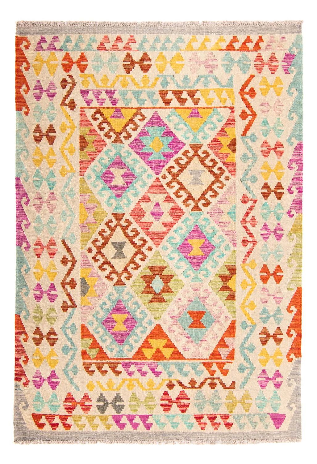 Tapis Kelim - Splash - 178 x 123 cm - multicolore