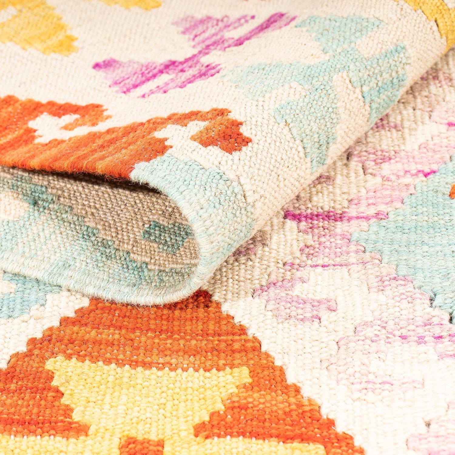 Tapis Kelim - Splash - 178 x 123 cm - multicolore