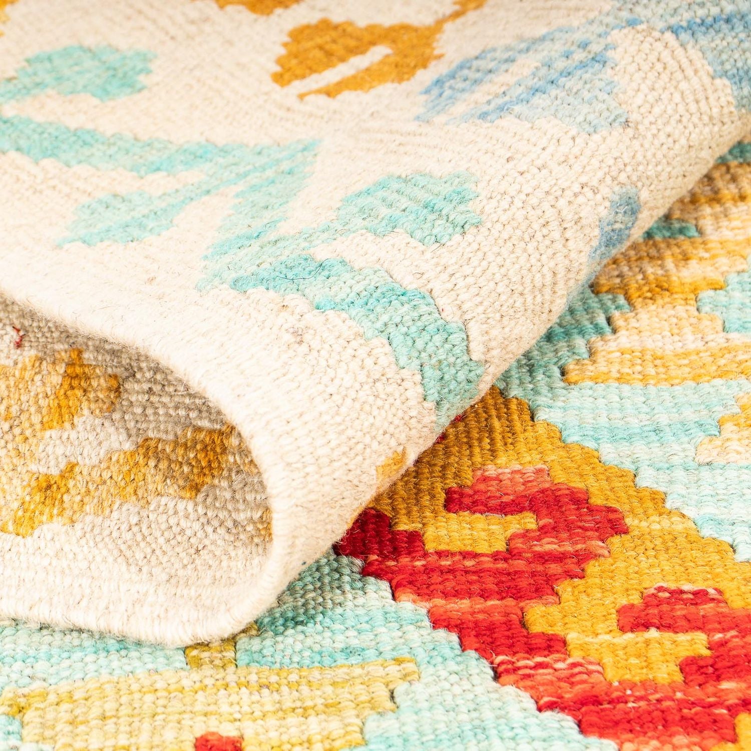 Tapis Kelim - Splash - 152 x 101 cm - multicolore