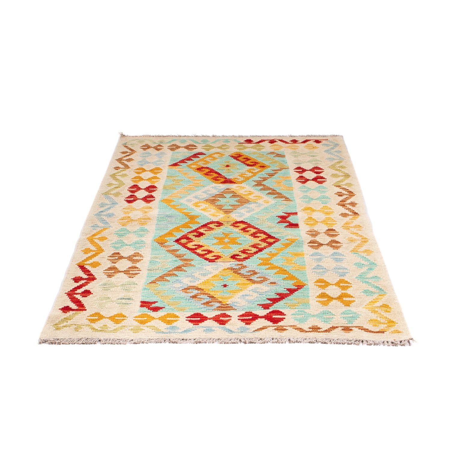 Tapis Kelim - Splash - 152 x 101 cm - multicolore