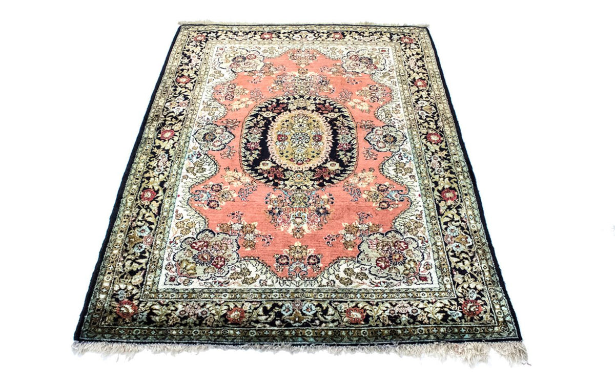 Tapis en soie - Kayseri - 155 x 110 cm - rouille