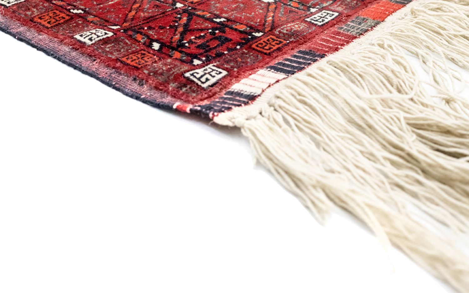 Tapis afghan - Boukhara - 225 x 172 cm - rouge