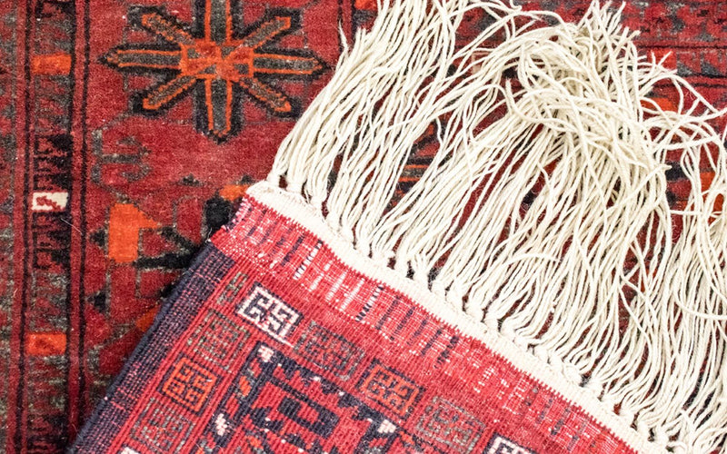 Tapis afghan - Boukhara - 225 x 172 cm - rouge