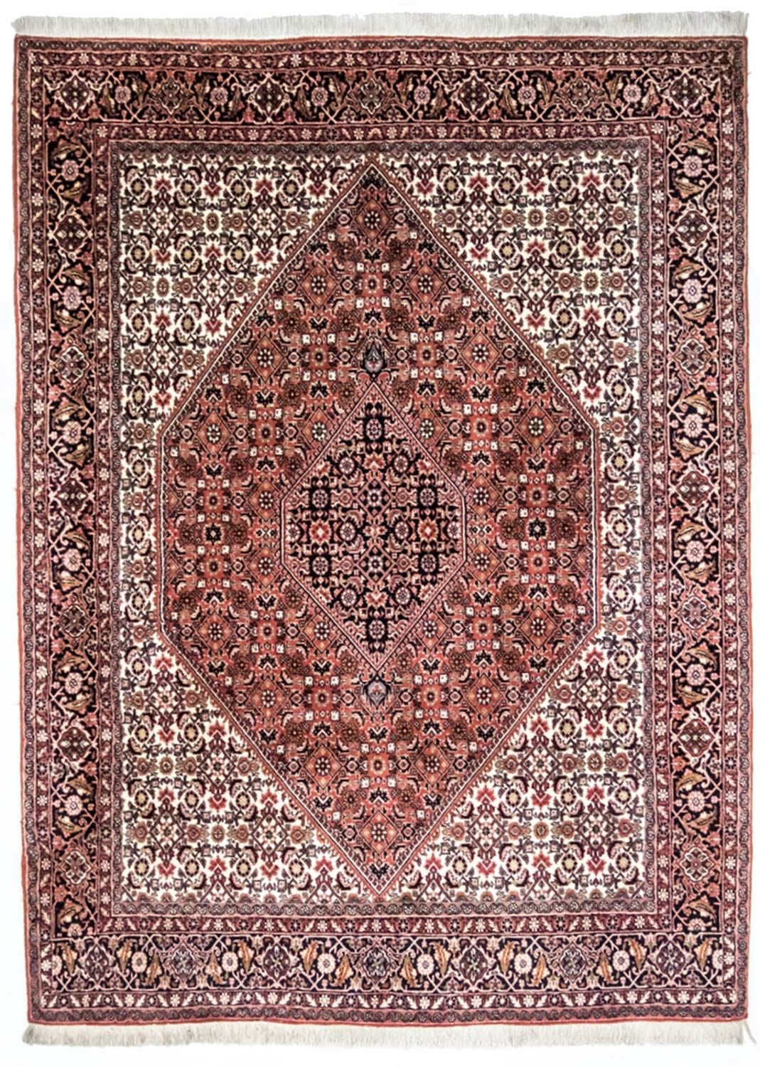 Tapis persan - Bidjar - 235 x 178 cm - rouge clair