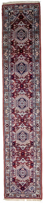 Tapis de couloir Tapis oriental - 343 x 69 cm - rouge
