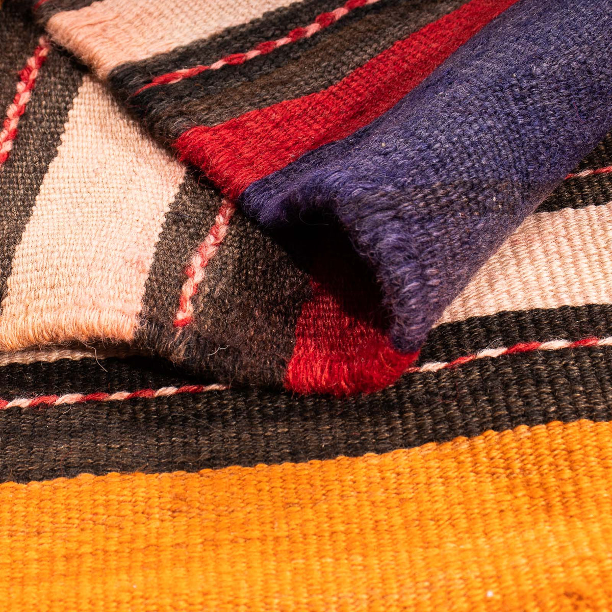 Tapis Kelim - Vieux - 215 x 180 cm - multicolore