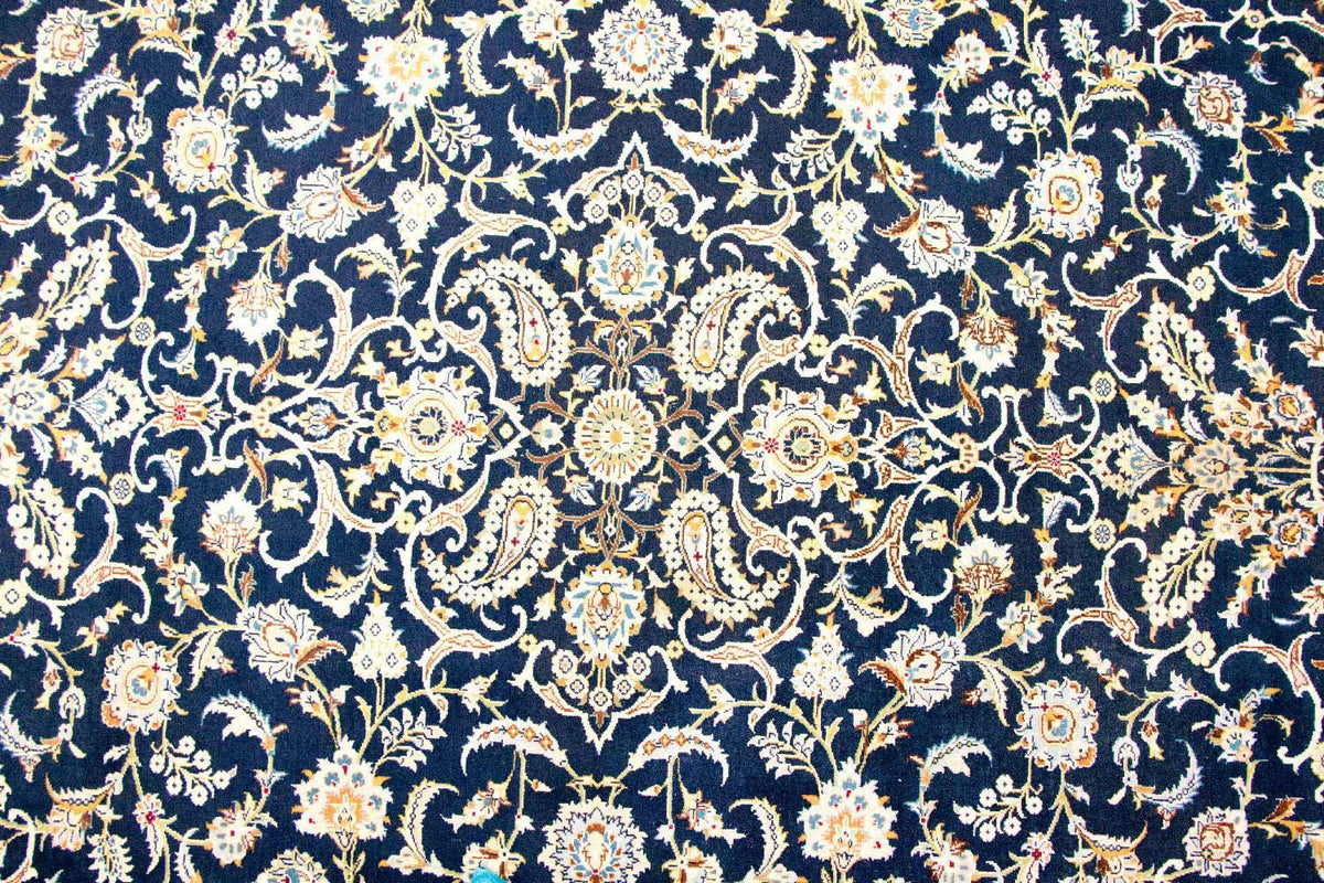 Tapis persan - Keshan - 380 x 288 cm - bleu