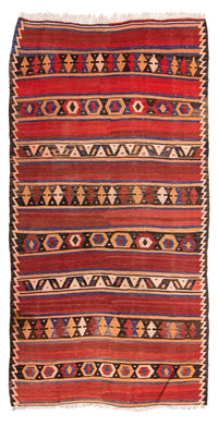 Tapis Kelim - Vieux - 265 x 141 cm - multicolore
