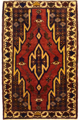 Tapis persan - Nomadic - 135 x 85 cm - rouge