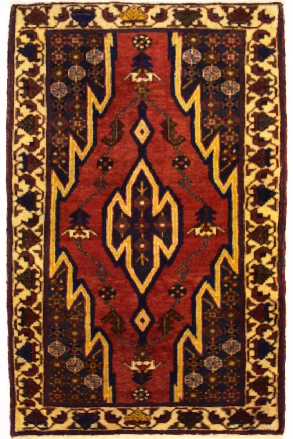 Tapis persan - Nomadic - 135 x 85 cm - rouge