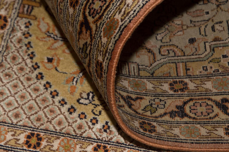 Tapis de couloir Tapis en soie - Soie du Cachemire - 316 x 77 cm - multicolore