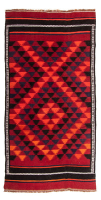 Tapis de couloir Tapis Kelim - Vieux - 280 x 145 cm - multicolore