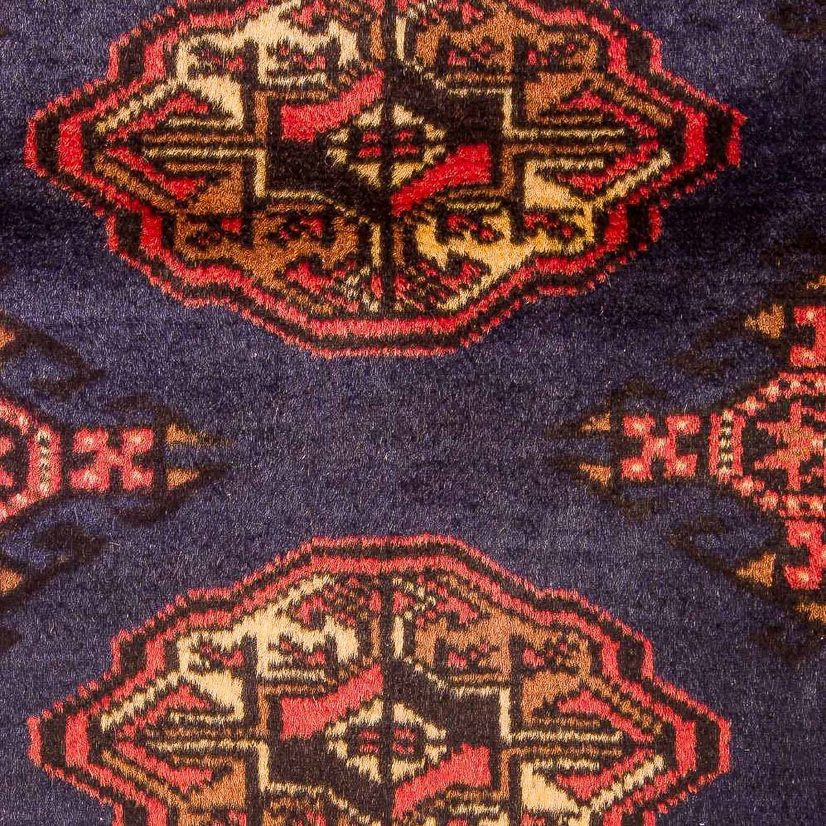 Tapis Turkaman - 134 x 99 cm - bleu foncé