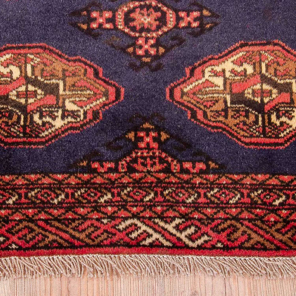 Tapis Turkaman - 134 x 99 cm - bleu foncé
