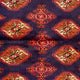 Tapis Turkaman - 135 x 103 cm - bleu foncé