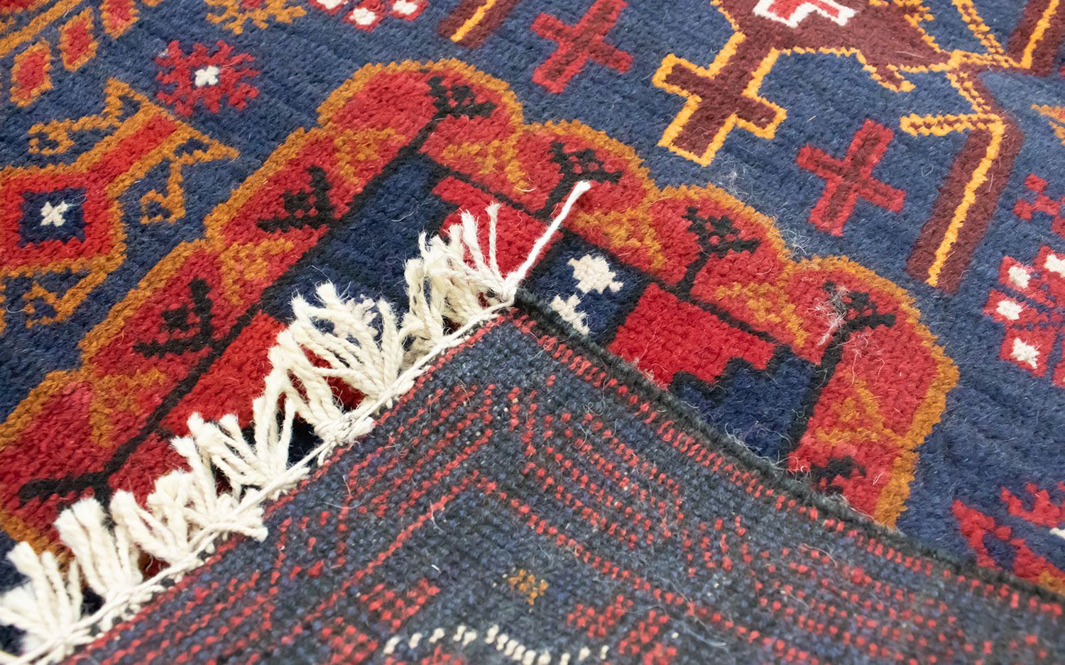 Tapis Belutsch - 138 x 84 cm - bleu