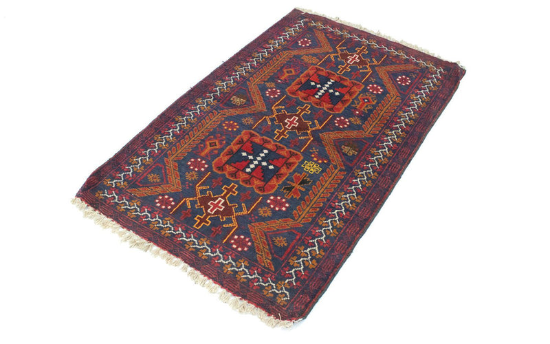 Tapis Belutsch - 138 x 84 cm - bleu