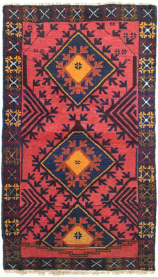 Tapis Belutsch - 140 x 82 cm - rouge
