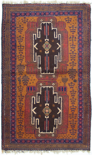 Tapis Belutsch - 143 x 82 cm - multicolore