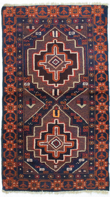 Tapis Belutsch - 134 x 79 cm - bleu