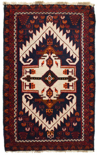 Tapis Belutsch - 132 x 84 cm - bleu