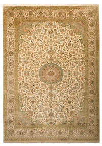 Tapis en soie - Soie du Cachemire - 314 x 213 cm - beige