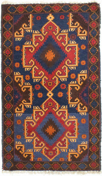 Tapis Belutsch - 130 x 74 cm - bleu