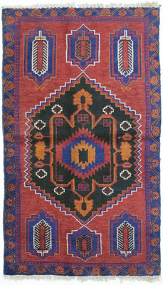 Tapis Belutsch - 135 x 81 cm - bleu
