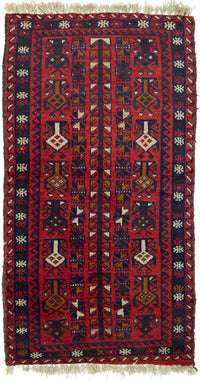 Tapis Belutsch - 130 x 74 cm - rouge