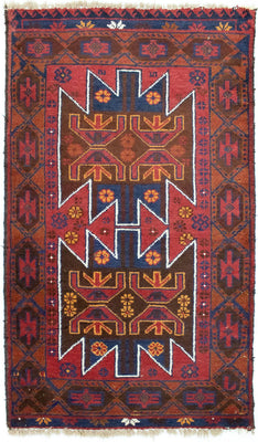 Tapis Belutsch - 133 x 79 cm - rouge
