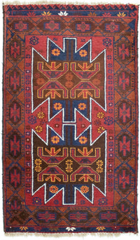 Tapis Belutsch - 133 x 79 cm - rouge