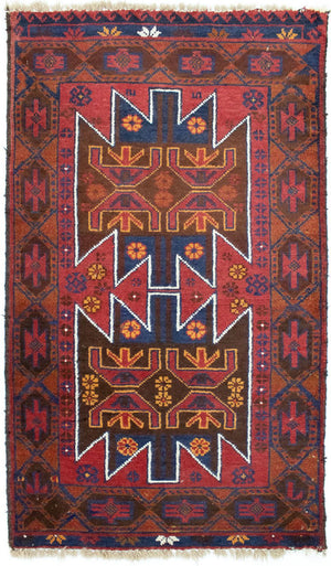 Tapis Belutsch - 133 x 79 cm - rouge