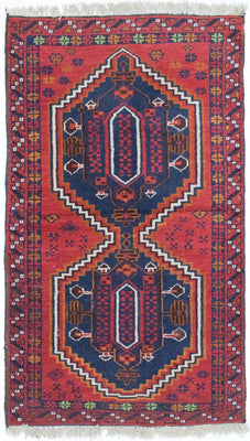 Tapis Belutsch - 129 x 78 cm - rouge