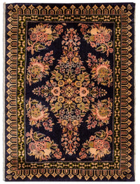 Tapis persan - Keshan - 98 x 70 cm - bleu foncé