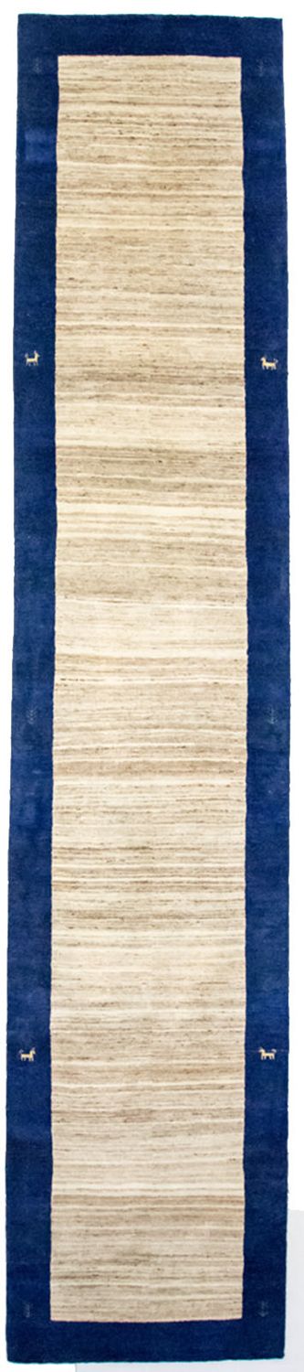 Tapis de couloir Tapis Gabbeh - Loribaft Persan - 440 x 90 cm - naturel