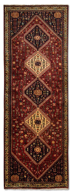 Tapis de couloir Tapis persan - Nomadic - 278 x 92 cm - rouge